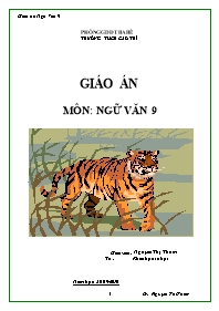 Giáo án môn Ngữ văn khối 9 - Nguyễn Thị Thầm