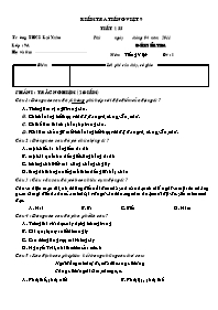 Giáo án môn Ngữ văn khối lớp 9 - Tiết 155: Kiểm tra Tiếng Việt